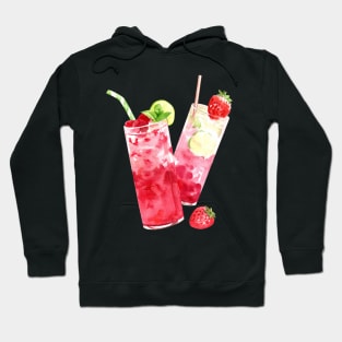 Watercolor Strawberry Lemonade Hoodie